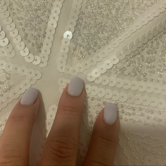 Bebe white sequin mini Dress - Picture 4 of 8